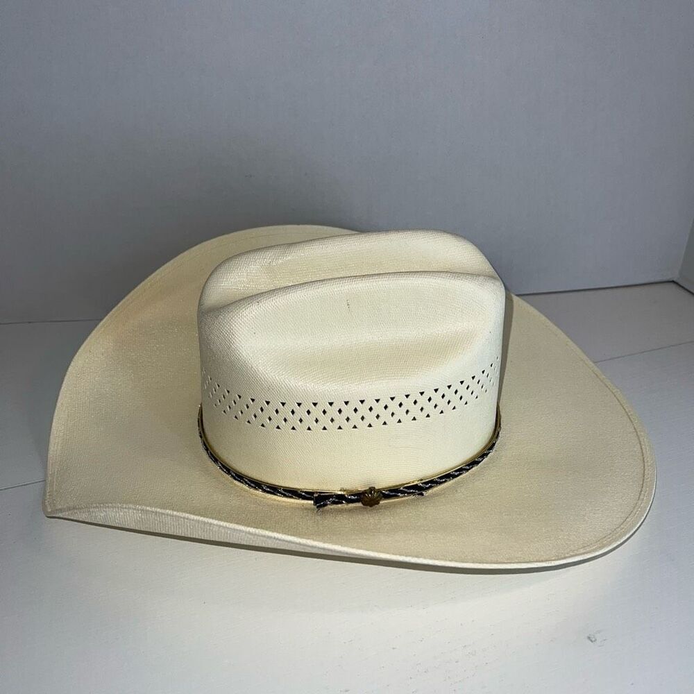 Vintage Laredo Cowboy Canvas Hat  Made In Mexico Size 6 3/4 Rodeo Horse Riding